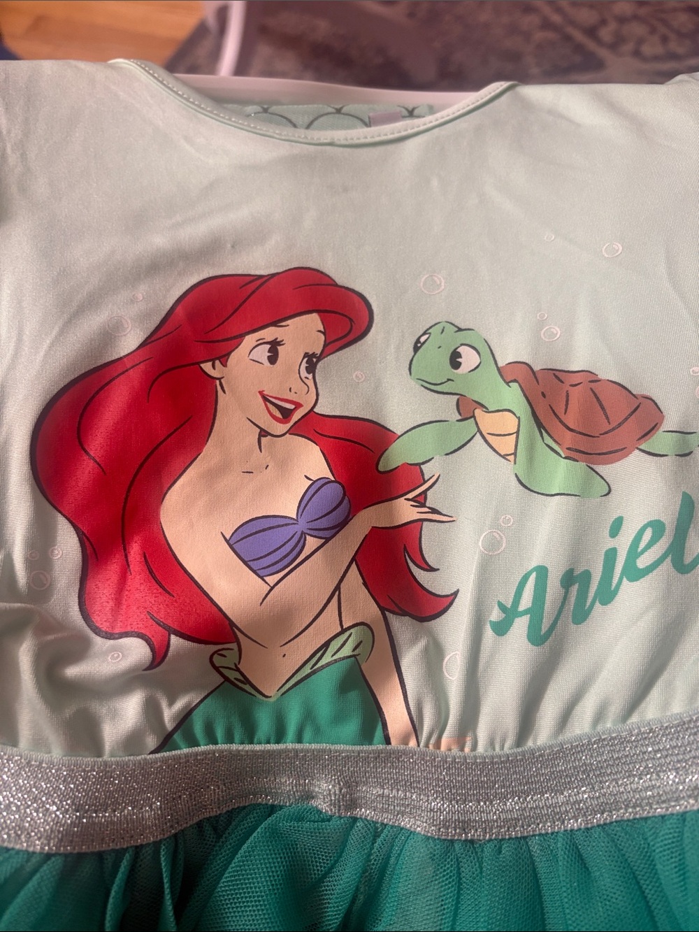 Disney Princess Ariel Girls Tulle Dress Size 8–9 Mint Green NWT - Picture 4 of 10